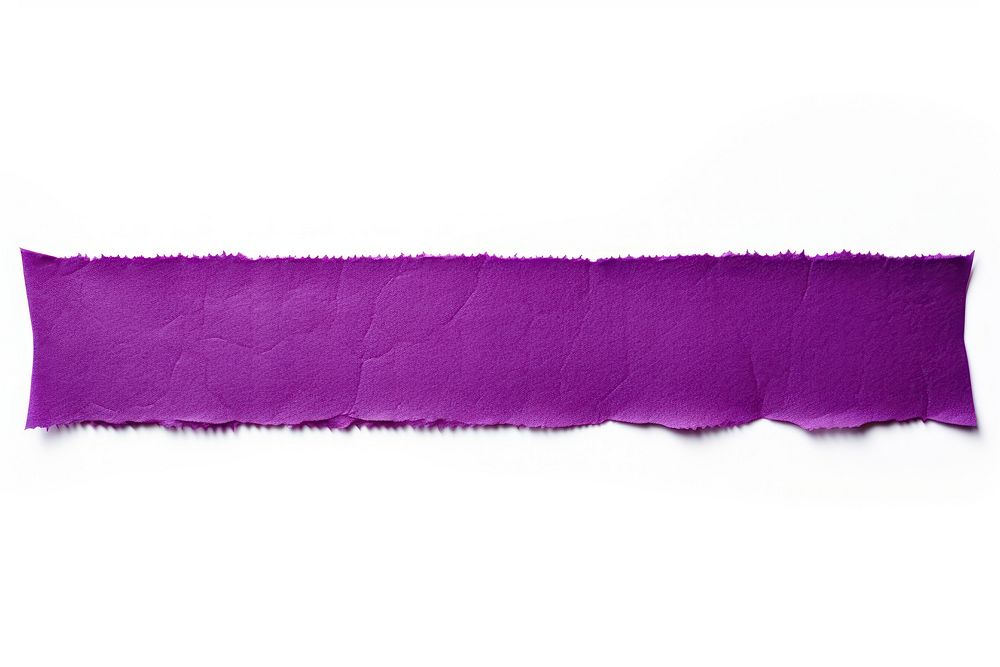 Purple adhesive strip white background rectangle textured.