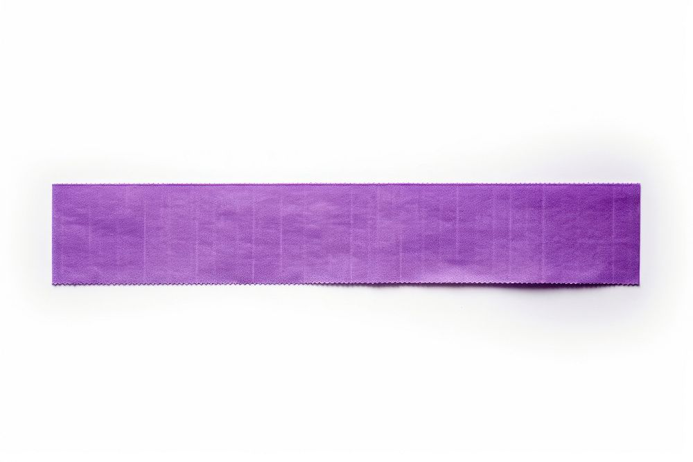 Purple adhesive strip paper white background accessories.