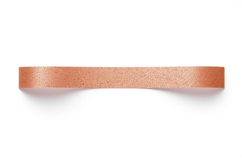 Rose gold glitter adhesive strip jewelry belt white background.