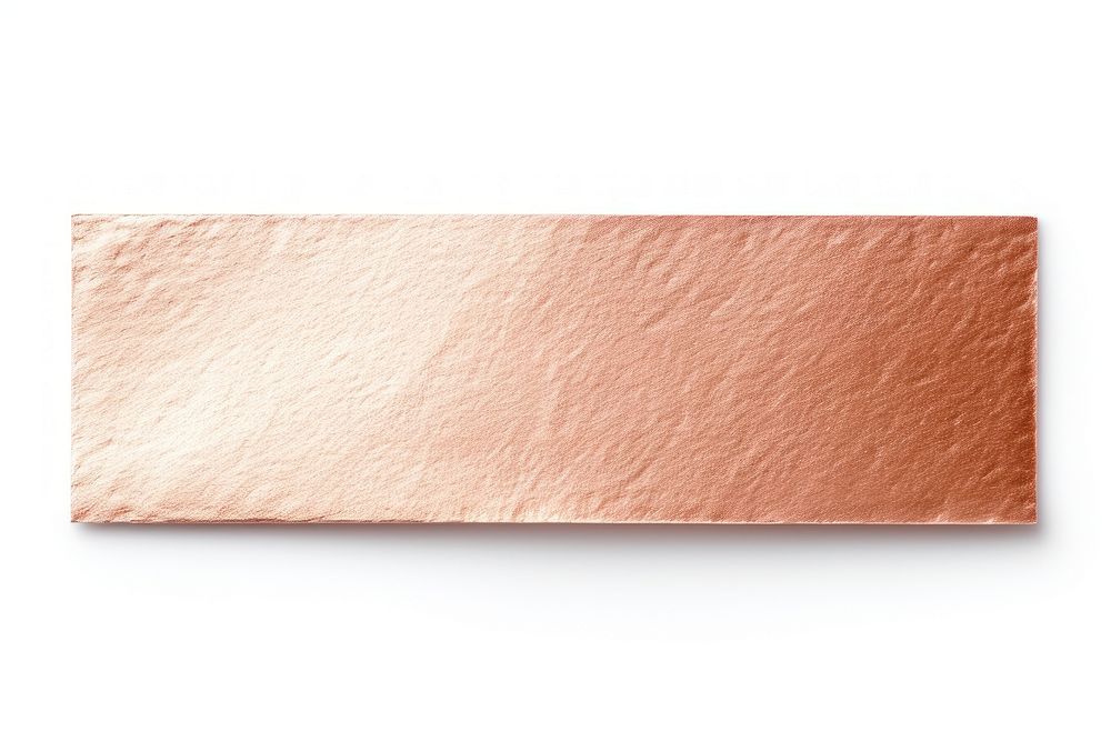 Rose gold adhesive strip white background simplicity rectangle.