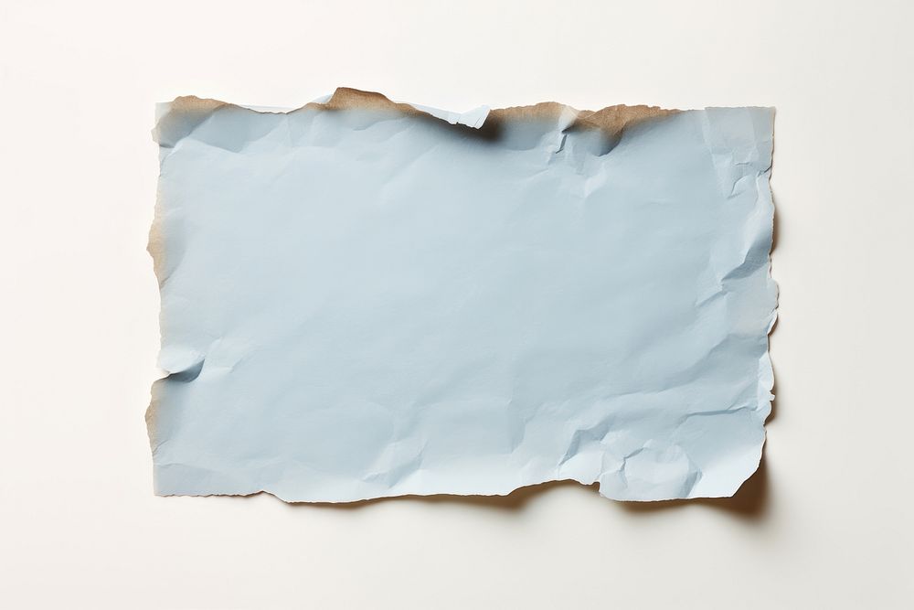 Ripped blue pastel paper backgrounds white background textured.