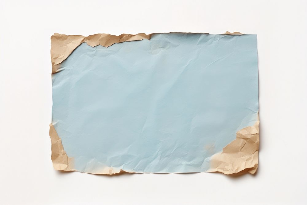 Ripped blue pastel paper backgrounds white background rectangle.