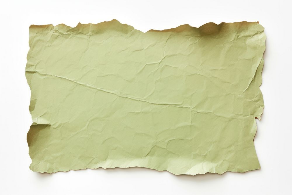 Ripped green pastel paper backgrounds white background weathered.
