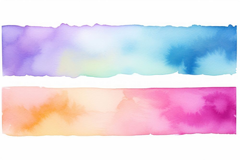 Vibrant watercolors adhesive strip backgrounds purple white background.