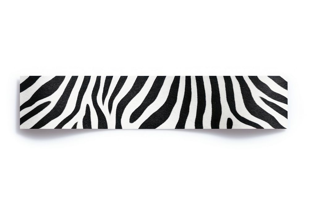 Zebra pattern adhesive strip mammal white background accessories.