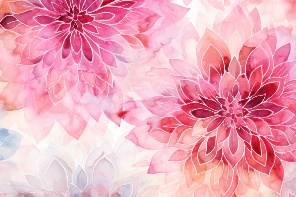 Watercolor flower backgrounds abstract pattern.