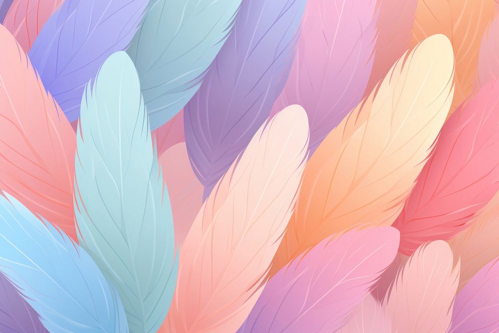 Pastel feather patterned backgrounds lightweight fragility.