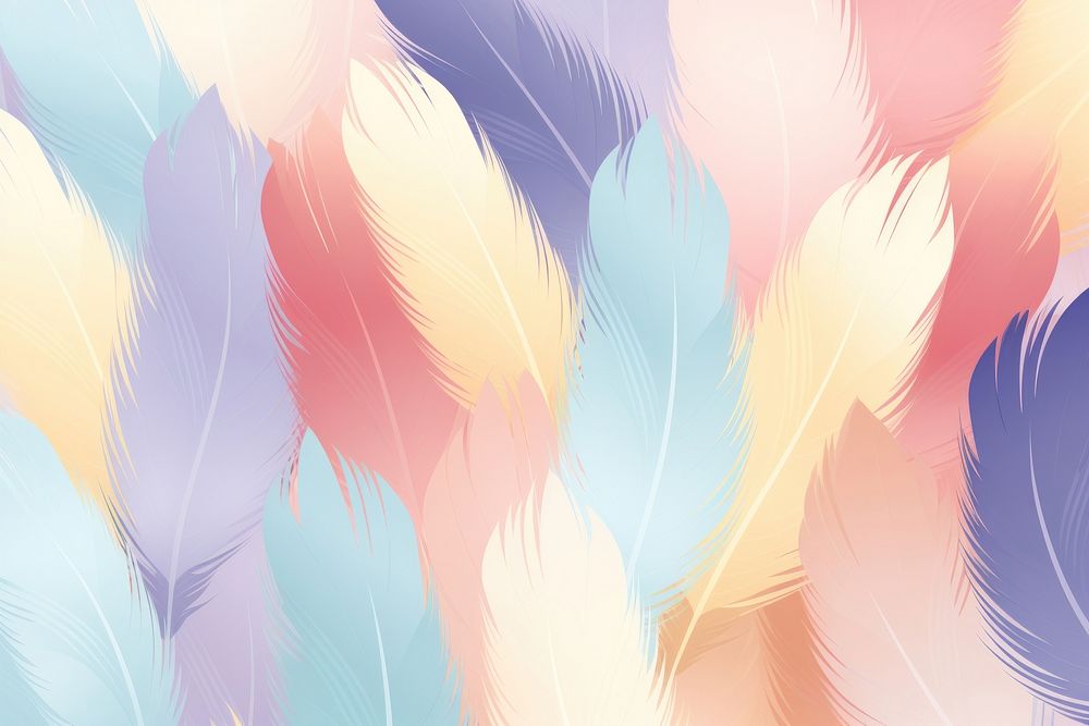Pastel feather patterned backgrounds lightweight accessories.