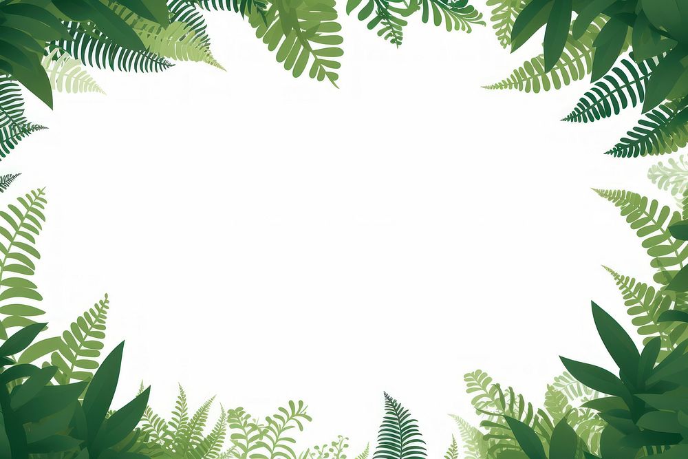Fern solid shape border green backgrounds outdoors.