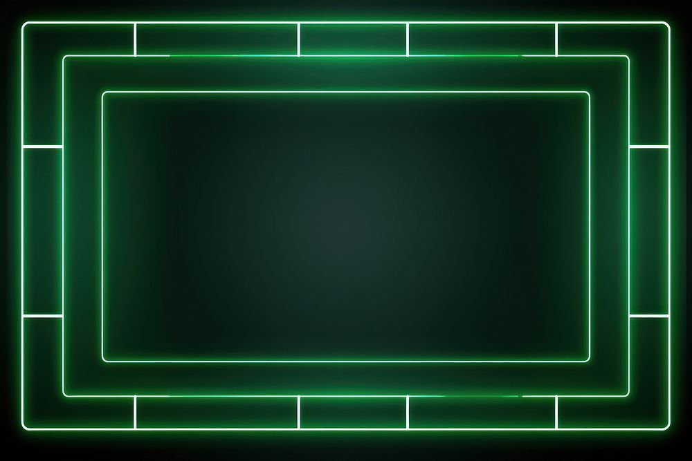 Network outline neon frame green backgrounds light.