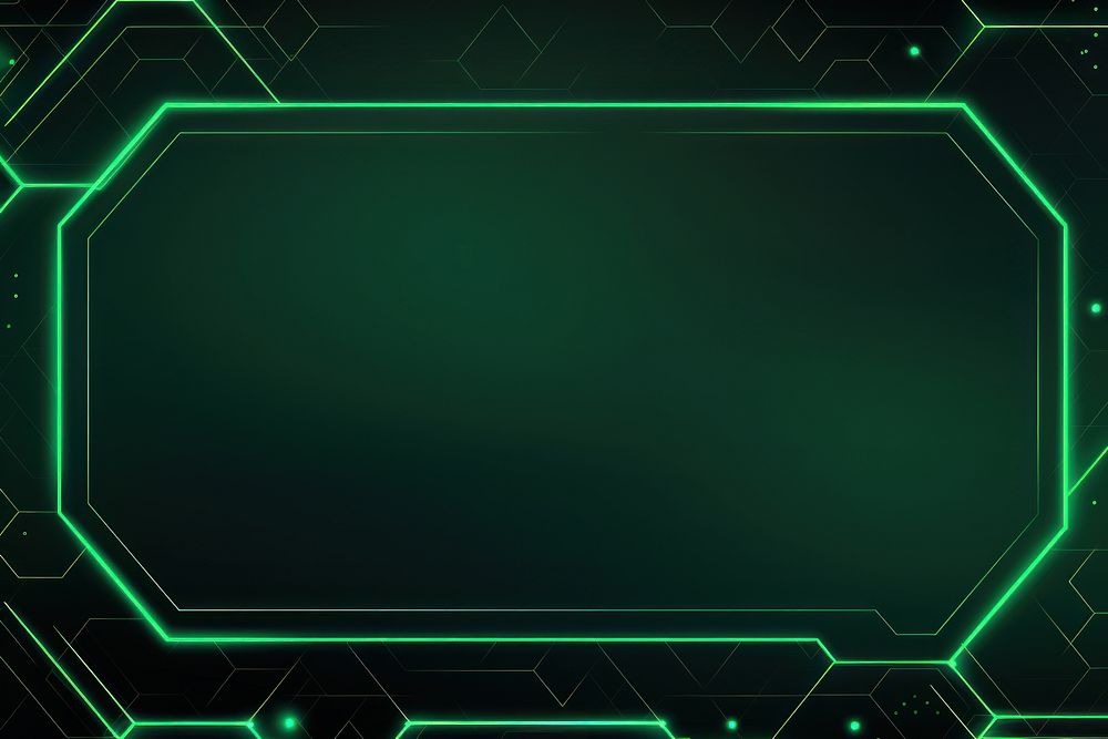 Network outline neon frame backgrounds green illuminated.