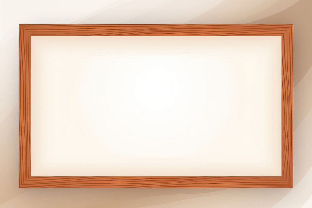 Retro white wood frame backgrounds brown rectangle.