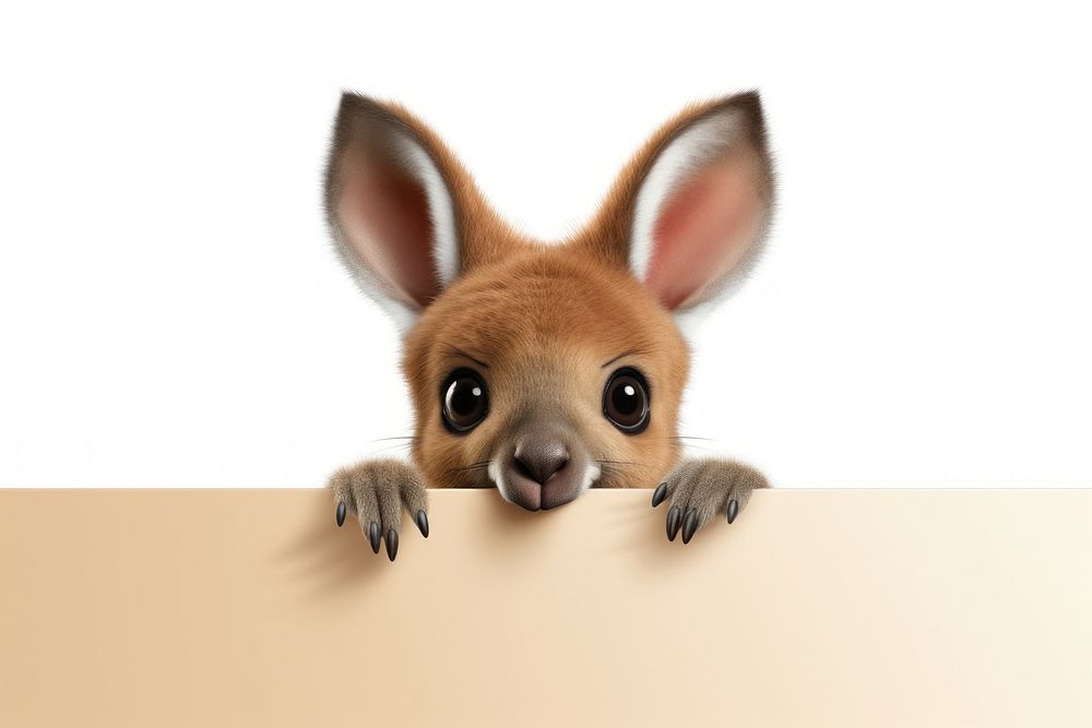 Animal kangaroo peeking cartoon.