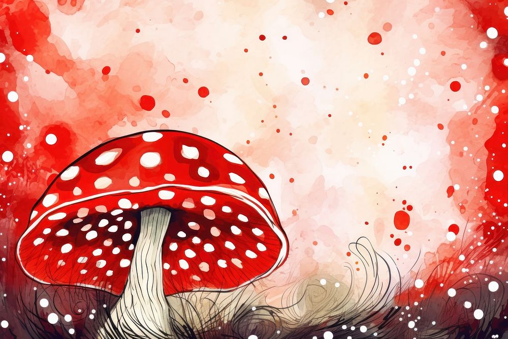 Fly Agaric red and white poisonous mushroom agaric fungus plant.