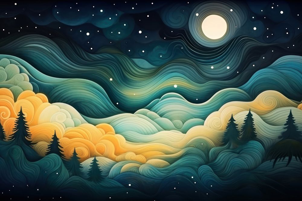 Night backgrounds outdoors painting.