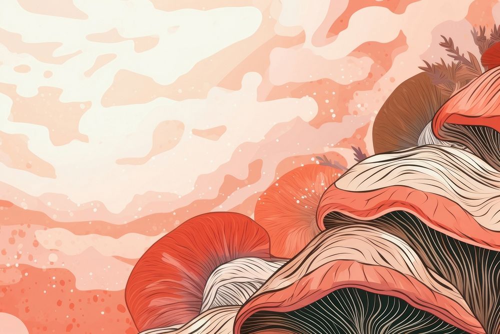Mushroom backgrounds abstract drawing.
