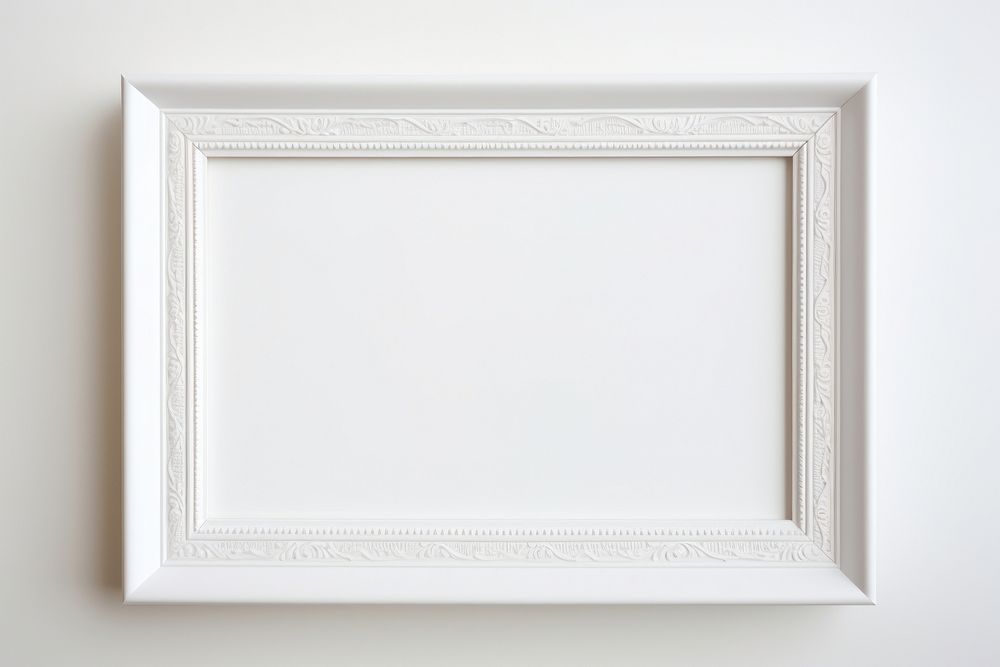 Clear plastic frame vintage rectangle white white background.