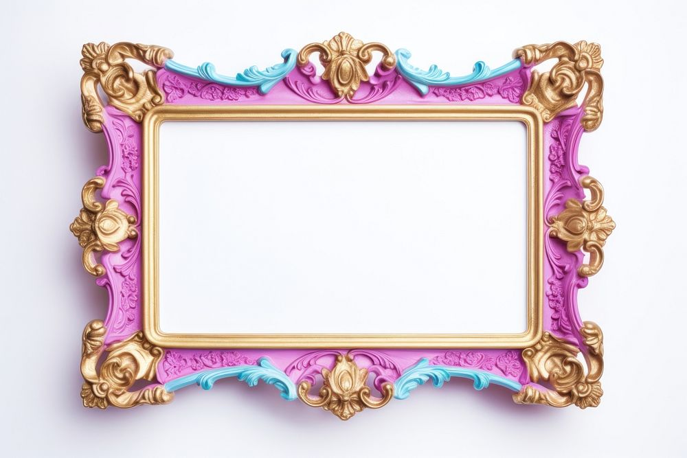 Colorful frame vintage rectangle white background architecture.
