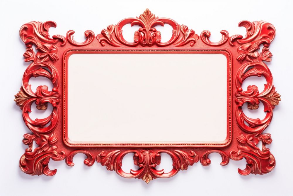 Vintage ornament frame rectangle white background architecture.