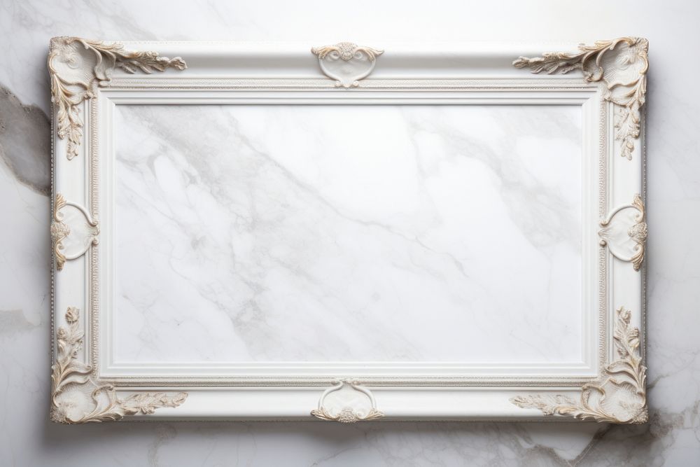 Vintage marble texture frame rectangle white architecture.