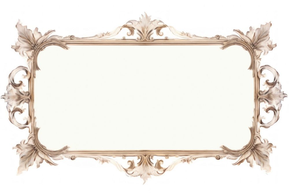 Peony painting frame vintage rectangle white background architecture.