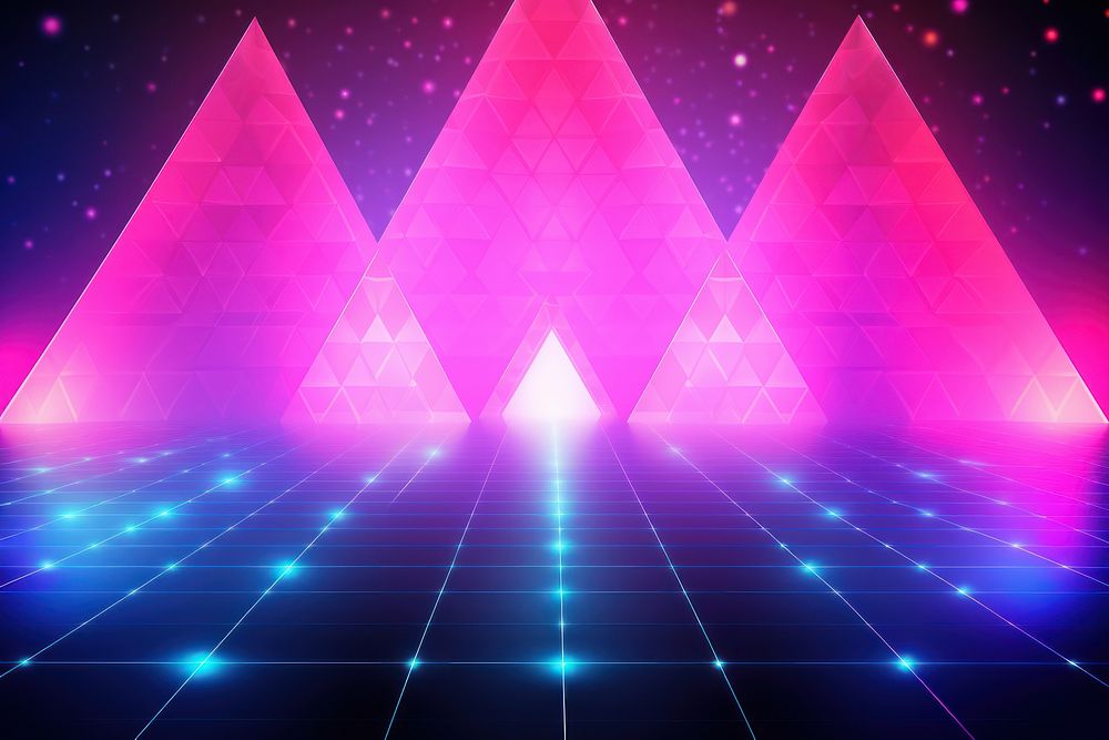Retrowave triangle pattern backgrounds abstract purple.