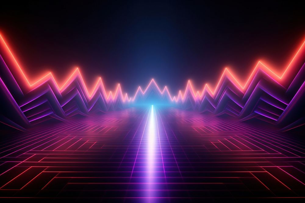 Retrowave zigzag backgrounds abstract purple.