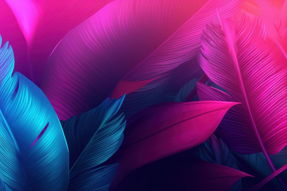 Retrowave banana leaves backgrounds abstract purple.