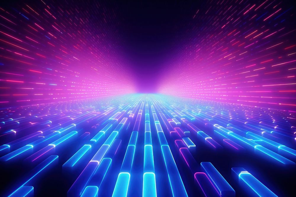 Retrowave binary code backgrounds abstract light.