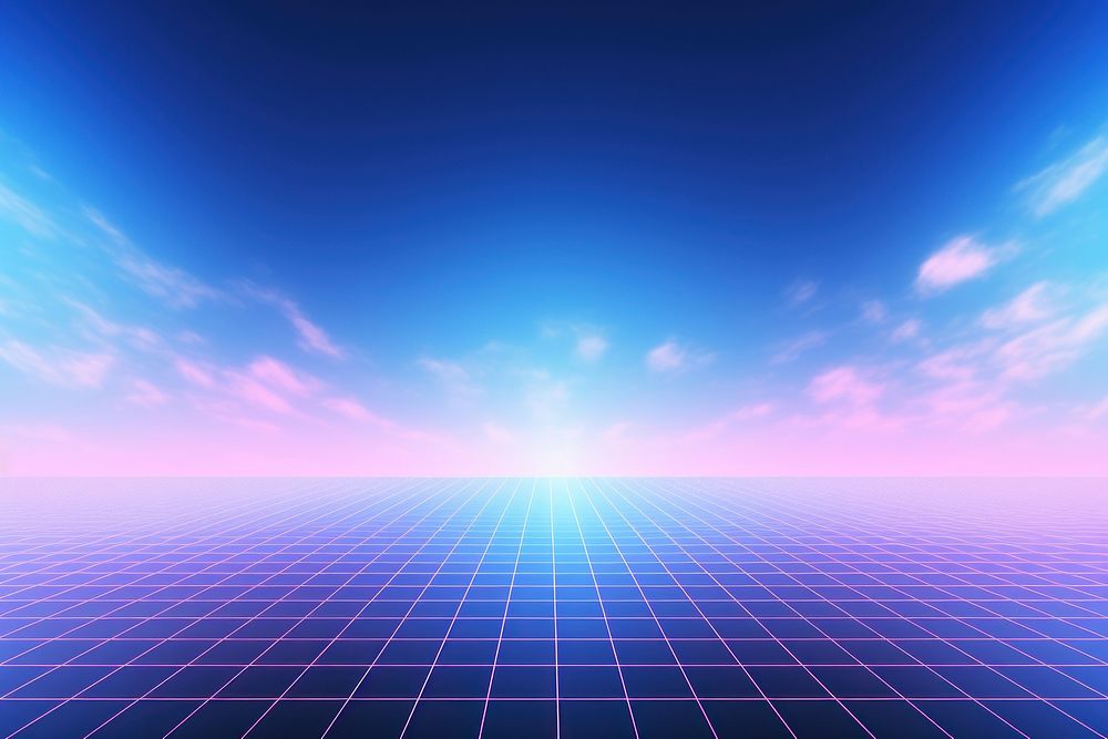 Retrowave blue sky backgrounds abstract light.
