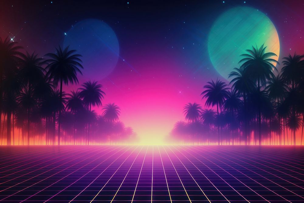 Retrowave camping backgrounds outdoors nature.