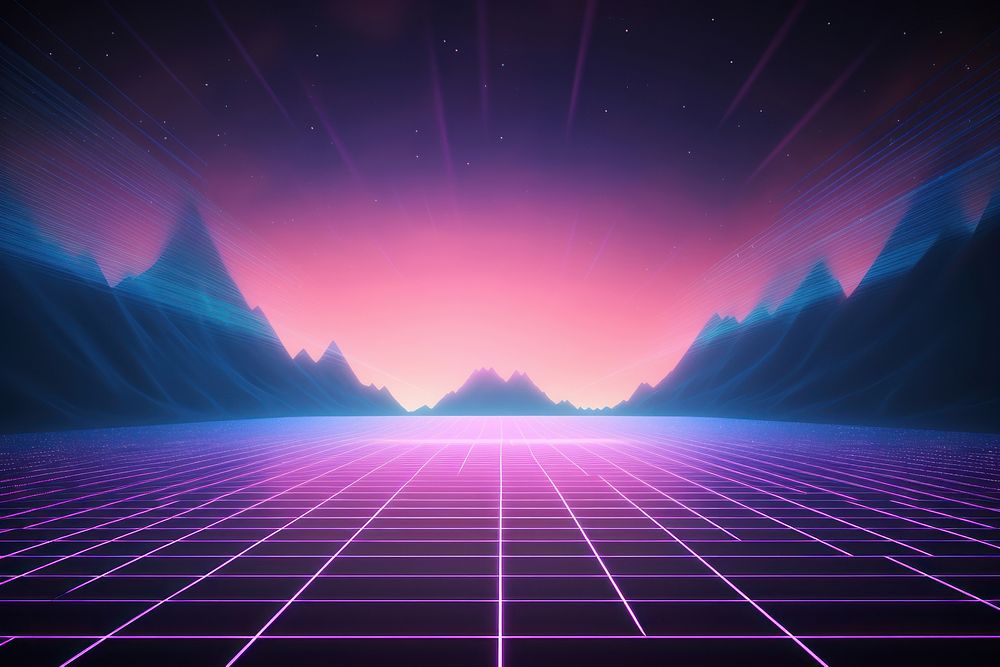 Retrowave camping backgrounds abstract nature.