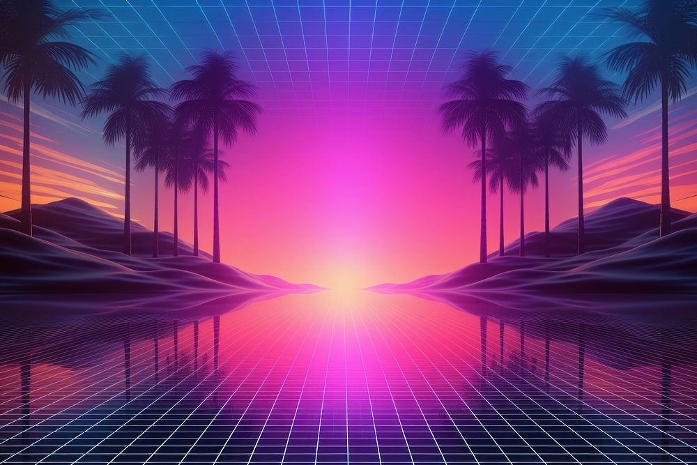 Retrowave camping backgrounds abstract outdoors.