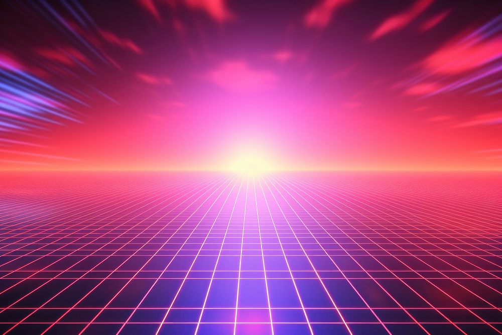 Retrowave circuit backgrounds abstract sunset.