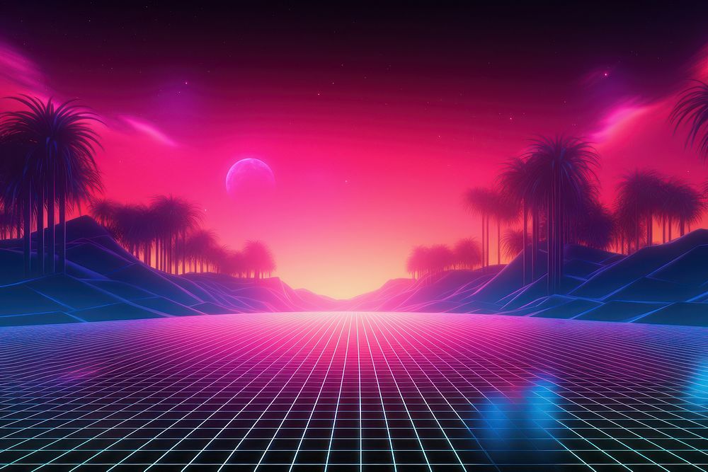 Retrowave coral reef backgrounds abstract purple.