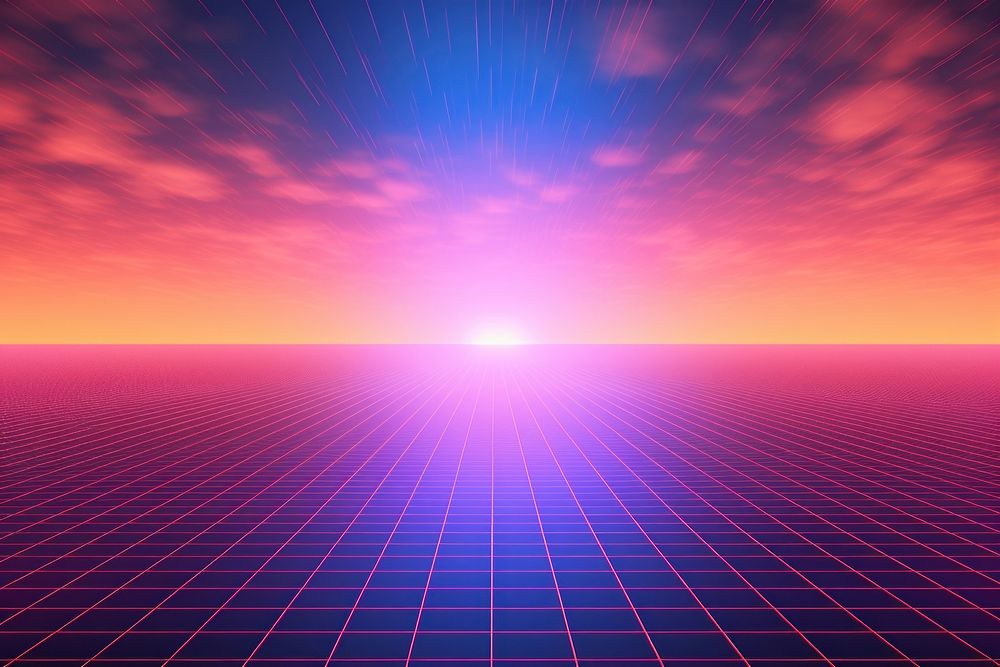 Retrowave crowd backgrounds abstract sunset.