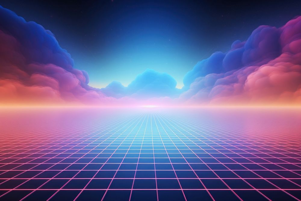 Retrowave fog backgrounds abstract sky.
