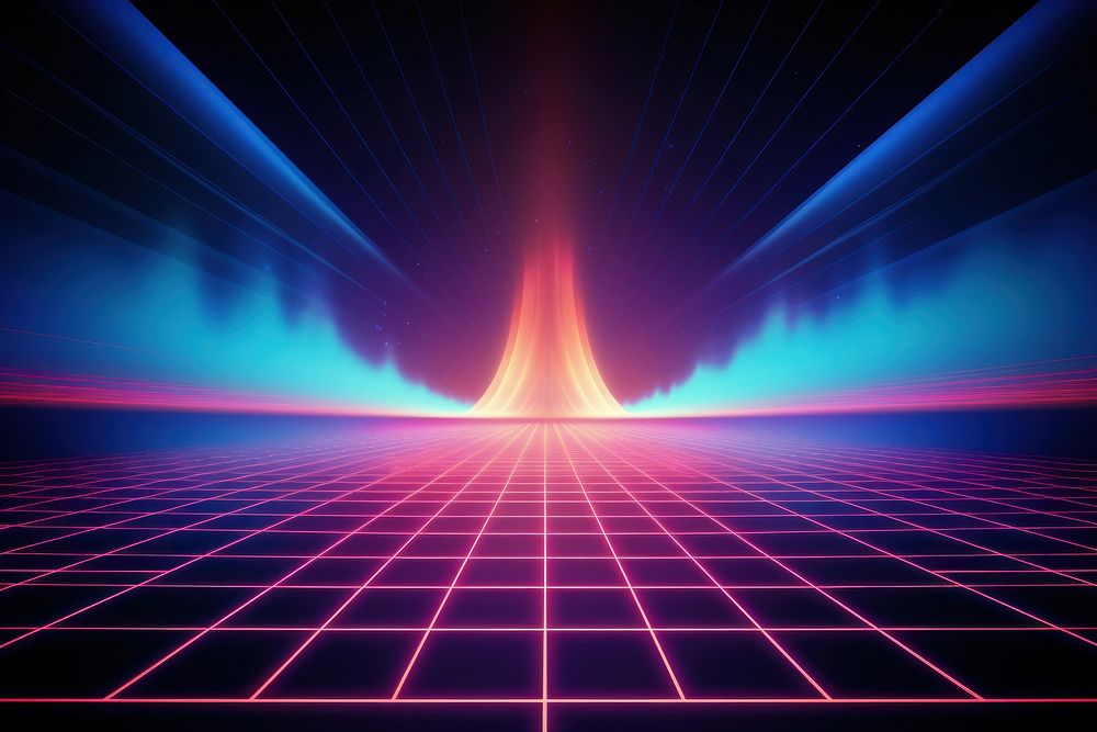 Retrowave game concept backgrounds abstract light.