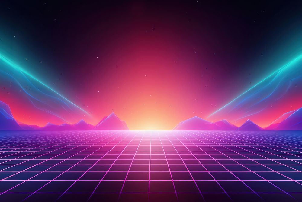 Retrowave game backgrounds abstract light.