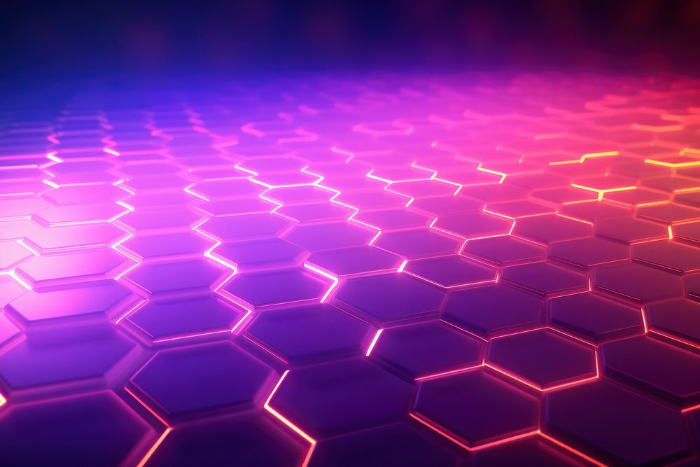 Retrowave hexagon backgrounds abstract pattern.