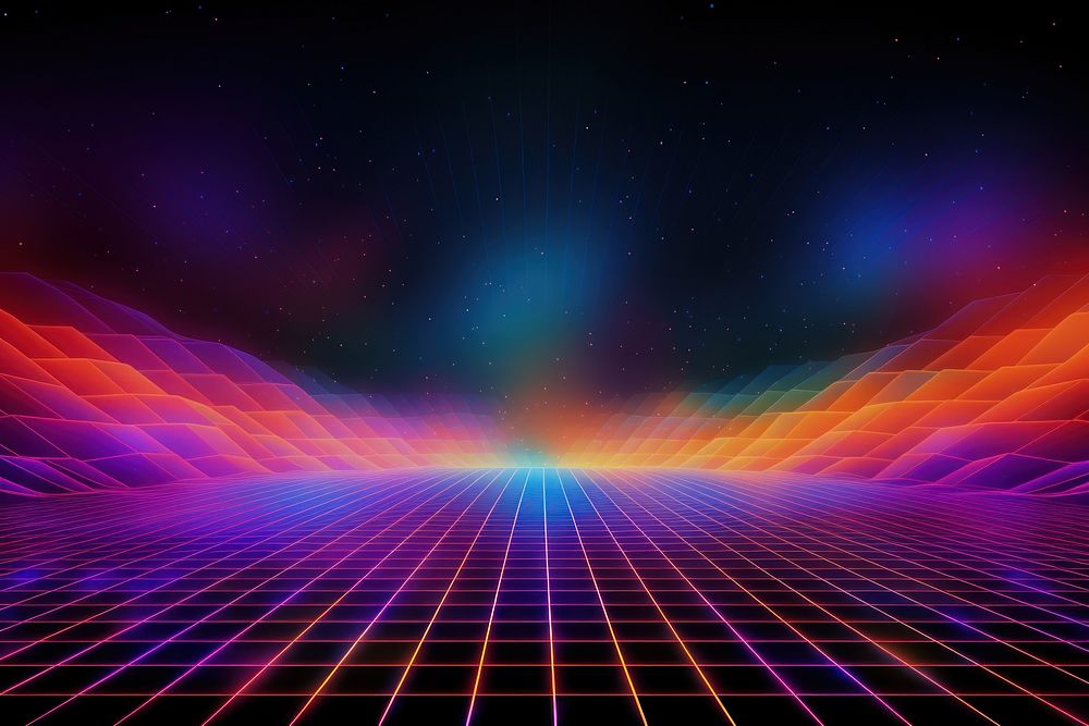 Retrowave sound wave backgrounds abstract pattern.