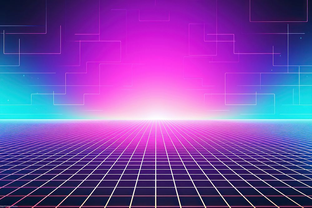 Retrowave artificial intelligence backgrounds abstract light.
