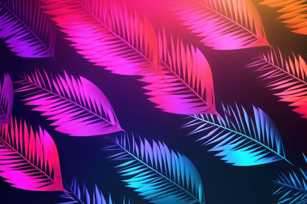 Retrowave leaves shadow backgrounds abstract pattern.