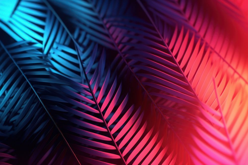 Retrowave leaves shadow backgrounds abstract plant.