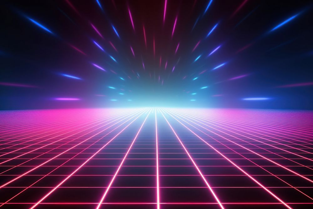 Retrowave technology backgrounds abstract light.