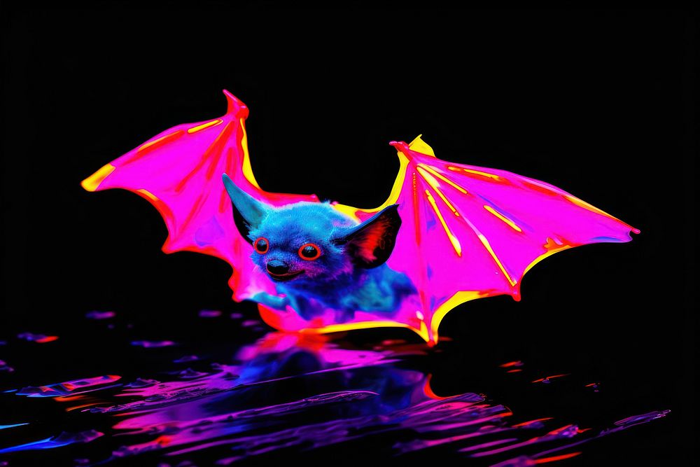 Bat wildlife purple animal.