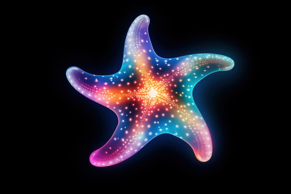 Starfish shaped saturn nature night invertebrate.