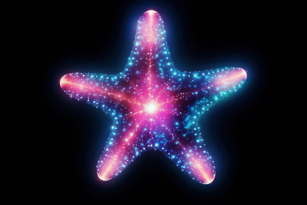 Starfish shaped saturn astronomy nature galaxy.