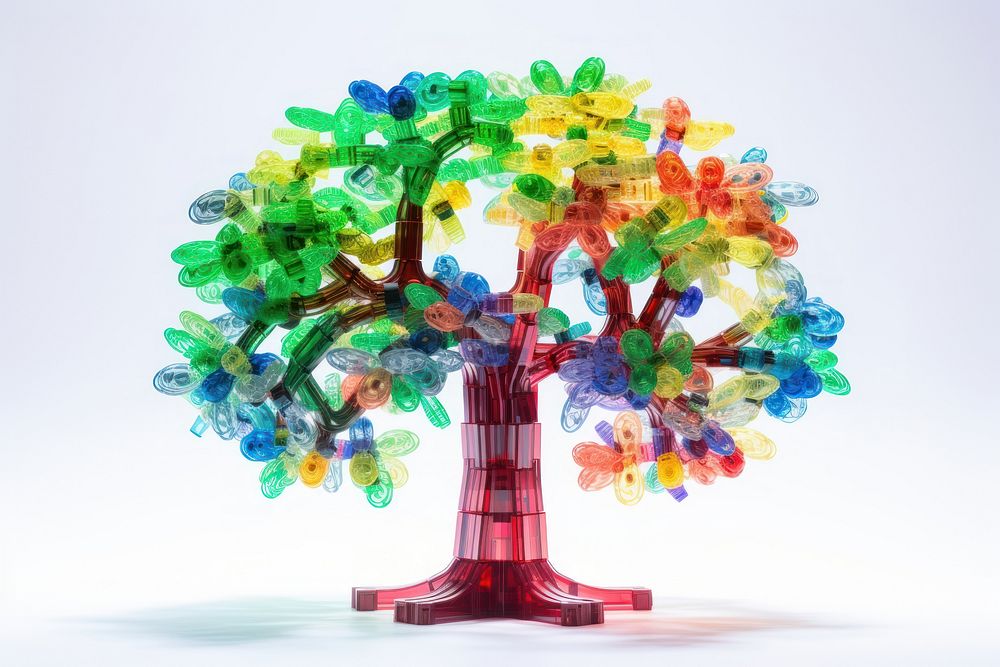 Tree made with toy celebration creativity decoration.