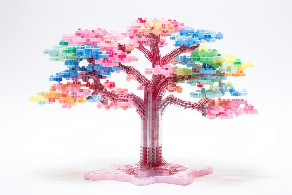 Tree made with toy plant art creativity.